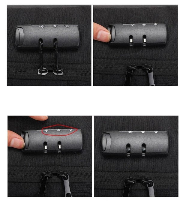 Mochila Executiva Minimalista Notebook 15`, Impermeável, Porta USB e Trava TSA